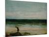 Seaside at Palavas, 1854-Gustave Courbet-Mounted Giclee Print