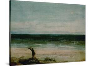 Seaside at Palavas, 1854-Gustave Courbet-Stretched Canvas