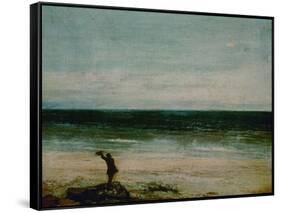 Seaside at Palavas, 1854-Gustave Courbet-Framed Stretched Canvas