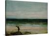 Seaside at Palavas, 1854-Gustave Courbet-Stretched Canvas