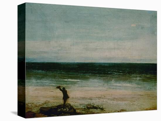 Seaside at Palavas, 1854-Gustave Courbet-Stretched Canvas