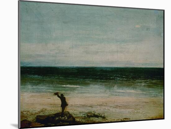 Seaside at Palavas, 1854-Gustave Courbet-Mounted Giclee Print