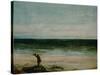 Seaside at Palavas, 1854-Gustave Courbet-Stretched Canvas