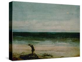 Seaside at Palavas, 1854-Gustave Courbet-Stretched Canvas