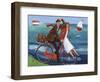 Seaside Bike Ride-Peter Adderley-Framed Premium Giclee Print