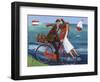 Seaside Bike Ride-Peter Adderley-Framed Premium Giclee Print