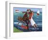 Seaside Bike Ride-Peter Adderley-Framed Premium Giclee Print