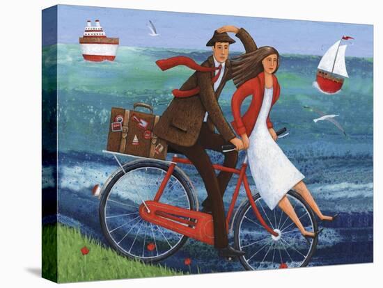 Seaside Bike Ride-Peter Adderley-Stretched Canvas