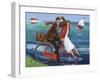 Seaside Bike Ride-Peter Adderley-Framed Art Print