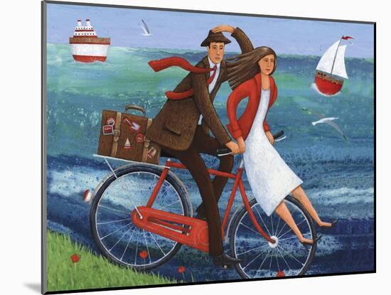 Seaside Bike Ride-Peter Adderley-Mounted Art Print