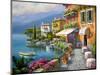 Seaside Bistro Café-Sung Kim-Mounted Art Print