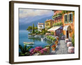 Seaside Bistro Café-Sung Kim-Framed Art Print