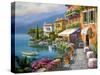 Seaside Bistro Café-Sung Kim-Stretched Canvas