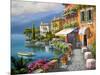 Seaside Bistro Café-Sung Kim-Mounted Art Print