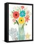 Seaside Bouquet III Mason Jar-Michael Mullan-Framed Stretched Canvas