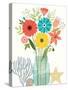 Seaside Bouquet III Mason Jar-Michael Mullan-Stretched Canvas