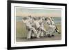 Seaside Concert Party Troupe in Pierrot Costume Singing and Dancing-null-Framed Art Print