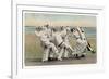 Seaside Concert Party Troupe in Pierrot Costume Singing and Dancing-null-Framed Premium Giclee Print