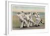 Seaside Concert Party Troupe in Pierrot Costume Singing and Dancing-null-Framed Art Print