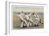 Seaside Concert Party Troupe in Pierrot Costume Singing and Dancing-null-Framed Art Print