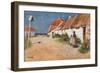 Seaside Cottages with Dovecot (W/C on Paper)-Edward Arthur Walton-Framed Giclee Print