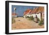 Seaside Cottages with Dovecot (W/C on Paper)-Edward Arthur Walton-Framed Giclee Print