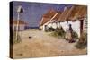 Seaside Cottages with Dovecot-Edward Arthur Walton-Stretched Canvas