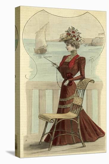 Seaside Dress 1890-null-Stretched Canvas