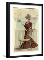 Seaside Dress 1890-null-Framed Art Print