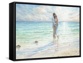 Seaside Embrace-Karen Wallis-Framed Stretched Canvas