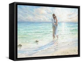 Seaside Embrace-Karen Wallis-Framed Stretched Canvas