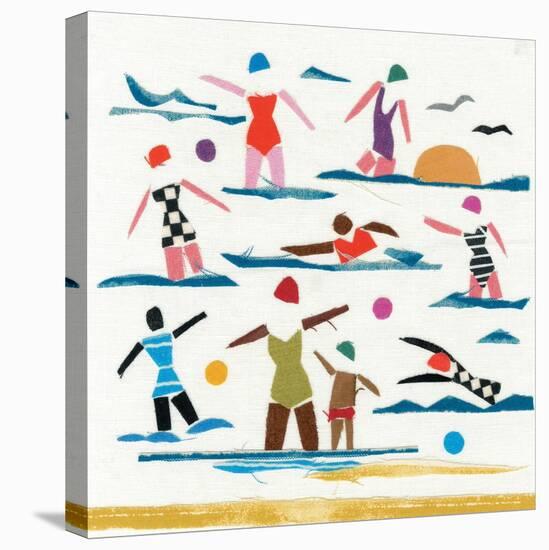 Seaside Frolics-Jenny Frean-Stretched Canvas