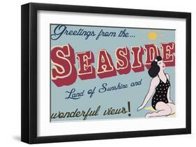 Seaside Greetings-The Vintage Collection-Framed Giclee Print