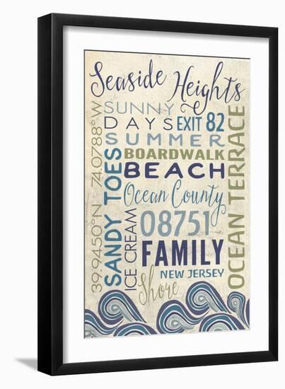 Seaside Heights, New Jersey-Lantern Press-Framed Art Print