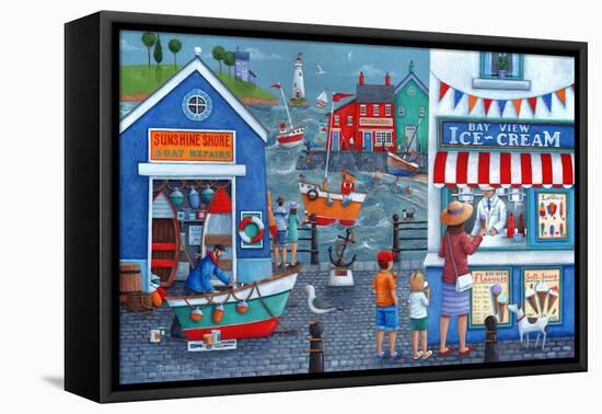 Seaside Ice Creams-Peter Adderley-Framed Stretched Canvas