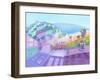 Seaside Market Landscape-April Hartmann-Framed Giclee Print