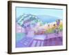 Seaside Market Landscape-April Hartmann-Framed Giclee Print