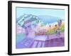 Seaside Market Landscape-April Hartmann-Framed Giclee Print