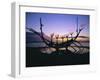 Seaside Monument at Sunset, Reykjavik, Iceland-Christian Kober-Framed Premium Photographic Print