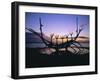 Seaside Monument at Sunset, Reykjavik, Iceland-Christian Kober-Framed Photographic Print