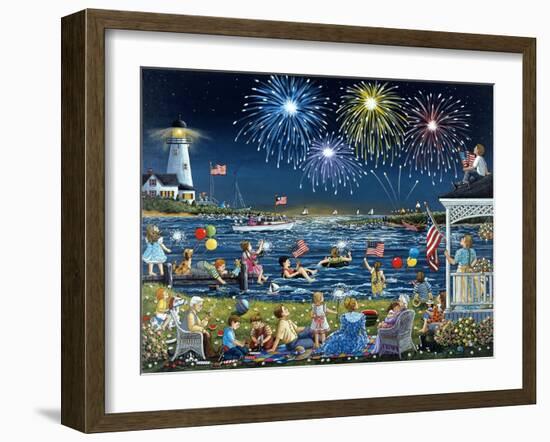 Seaside on the Fourth-Sheila Lee-Framed Giclee Print