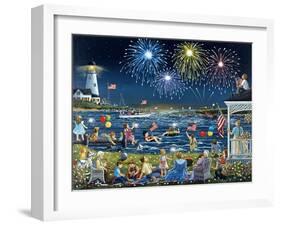 Seaside on the Fourth-Sheila Lee-Framed Giclee Print