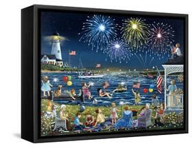 Seaside on the Fourth-Sheila Lee-Framed Stretched Canvas