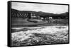 Seaside, Oregon Beach and Hotel Moore Photograph - Seaside, OR-Lantern Press-Framed Stretched Canvas