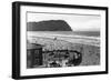 Seaside, Oregon Beach Scene from Air Photograph - Seaside, OR-Lantern Press-Framed Art Print