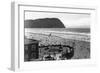 Seaside, Oregon Beach Scene from Air Photograph - Seaside, OR-Lantern Press-Framed Art Print