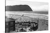 Seaside, Oregon Beach Scene from Air Photograph - Seaside, OR-Lantern Press-Stretched Canvas