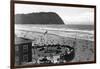 Seaside, Oregon Beach Scene from Air Photograph - Seaside, OR-Lantern Press-Framed Art Print