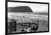 Seaside, Oregon Beach Scene from Air Photograph - Seaside, OR-Lantern Press-Framed Art Print