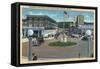 Seaside, Oregon - Broadway from Trail's End Turn-A-Round-Lantern Press-Framed Stretched Canvas